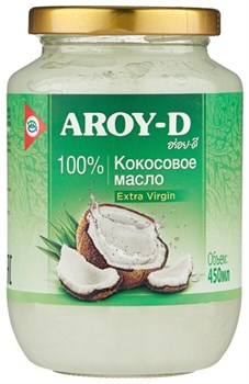 Aroy-D масло 100% кокосовое (extra virgin) 450 мл - фото 10546
