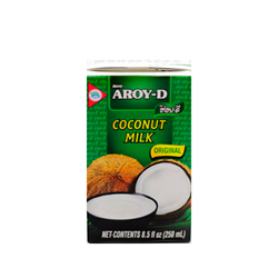 Кокосовое молоко Aroy-D, мякоть кокоса 70%, 250мл - фото 14362