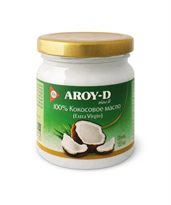 Aroy-D масло 100% кокосовое (extra virgin) 180 мл - фото 6499