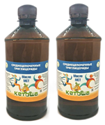 Масло МСТ Кетоша, кокосовое (среднецепочечные триглицериды MCT Oil, кето диета) 2 шт - 500мл